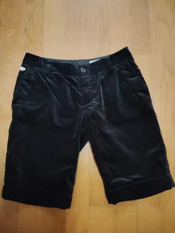 라코스테 블랙 코듀로이 숏 팬츠 30