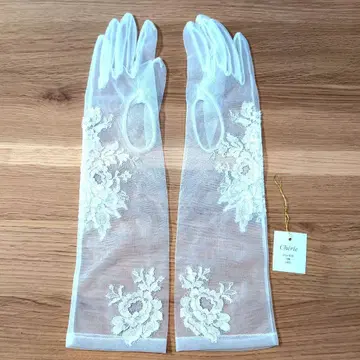 타카미 브라이덜 웨딩 그로브 화이트 레이스 자수