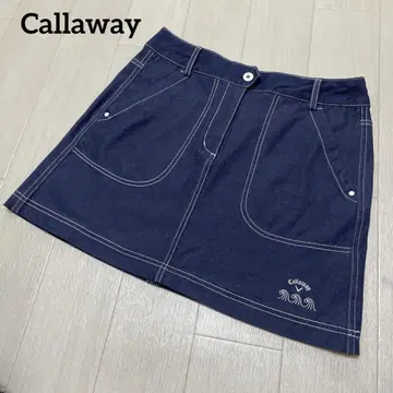 캘러웨이 골프웨어 스커트 스트레치 인디고 로고 자수