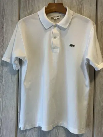 LACOSTE 화이트 피케 셔츠 US S