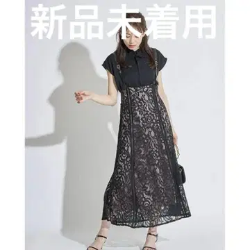 토코 클로젯 하이웨스트 레이스 점퍼 스커트