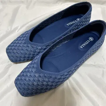 VIVAIA 블루 뜨개질 디자인 여성 신발