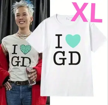 G-DRAGON 착용 스타일 티셔츠 I LOVE GD 지용 아이러브 XL
