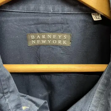 BARNEYS NEW YORK 네이비 반팔 셔츠 바니스뉴욕