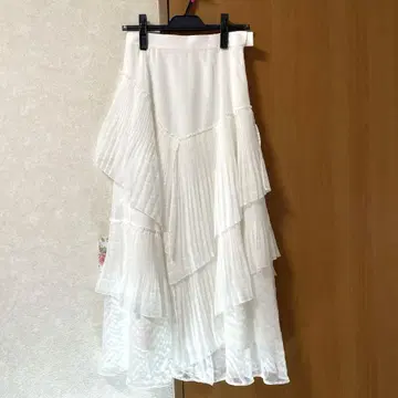 셀포드 플리츠 티어드 스커트