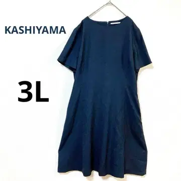 KASHIYAMA 카시야마 네이비 반팔 원피스 3L 빅 사이즈