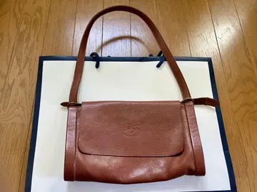 일비종떼 브라운 가죽 백 원 숄더 손잡이