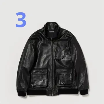 오라리 25AW 램 가죽 지퍼 블루종 3
