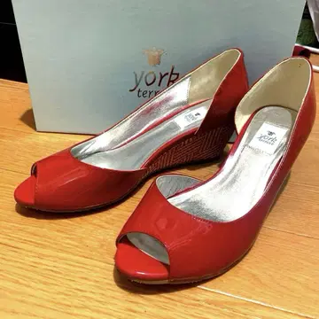 요크테라스 YORK TERRACE 펌프스 샌들 빨간색 23.5cm