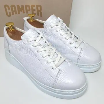 박스 포함 CAMPER 캠퍼 러너 업 로우컷 가죽 스니커즈 화이트 계열