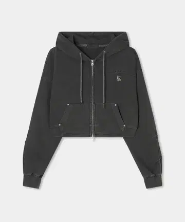 Soft Heavy Angel Washing Crop Hoodie