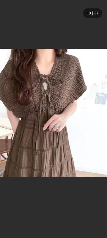 [ mily bilet ] 마조리카 플리츠 개더 사용 플레어 원피스