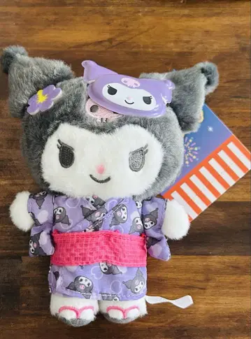 산리오 마스코트 키링 쿠로미 봉제인형 유카타 여름 오멘