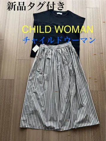 택 포함 새상품 CHILD WOMAN 차일드우먼 스커트 면 100%