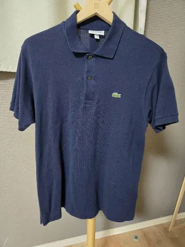 LACOSTE 네이비 피케 셔츠 FR 4 / US M