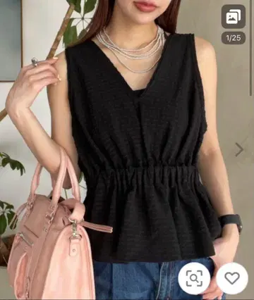 JEANASIS 지나시스 베스트 블랙 여름 구제 의류