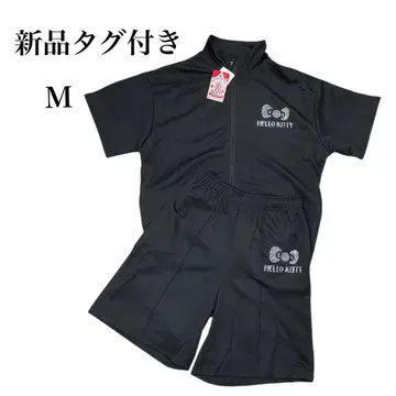 택 포함 새상품 키티 50주년 반팔 저지 셋업 블랙 넉넉한 스타일