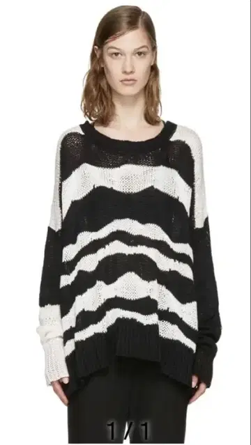 ann demeulemeester 보더 니트
