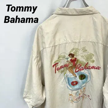 N-5097 Tommy Bahama 빈티지 알로하 셔츠 실크 XL