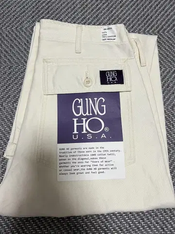 GUNG HO 별주 베이커 팬츠 M 사이즈 아이보리