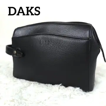 새상품급 DAKS 닥스 세컨드 백 가죽 주름 블랙