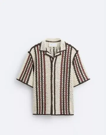 ZARA 텍스처 크로셰 셔츠