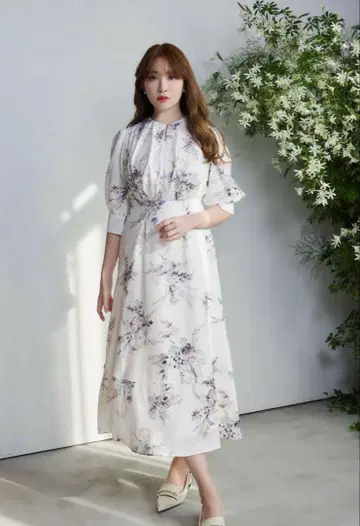 Herlipto French Bouquet Puff Sleeve Dres