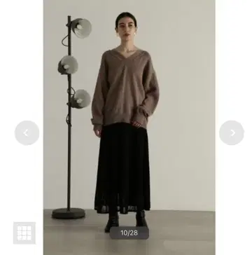 질스튜어트 메쉬 레이스 A 라인 스커트