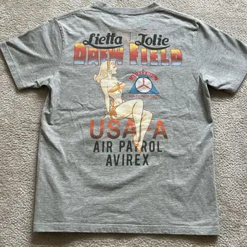 AVIREX 티셔츠 U.S.A.F.A. 핀업걸 사이즈 M