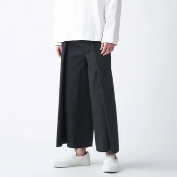 무인양품 건조하기 쉬운 어부 팬츠 남녀 공용 블랙