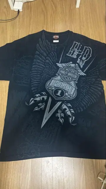 HARLEY-DAVIDSON 티셔츠 네이비 L 사이즈