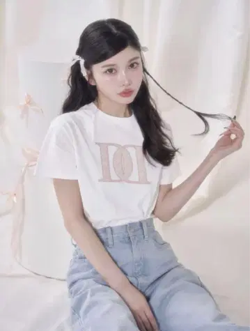 darich 퀼팅 아플리케 티셔츠