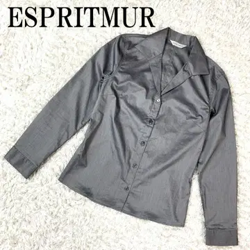 ESPRITMUR 에스프리 뮬 오픈 카라 셔츠 그레이 M B2092