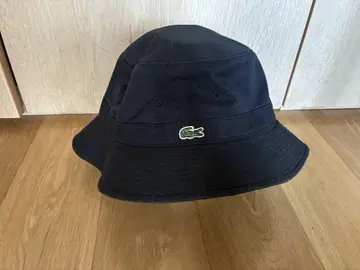 LACOSTE 블랙 버킷햇 58.5cm