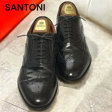새상품급 레어 사이즈 SANTONI 윙팁 슈즈 블랙 10