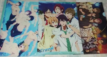 "미개봉, 미사용" Free! Anime 클리어 파일 3장 세트