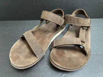 teva 가죽 샌들 다크 브라운 25.0cm