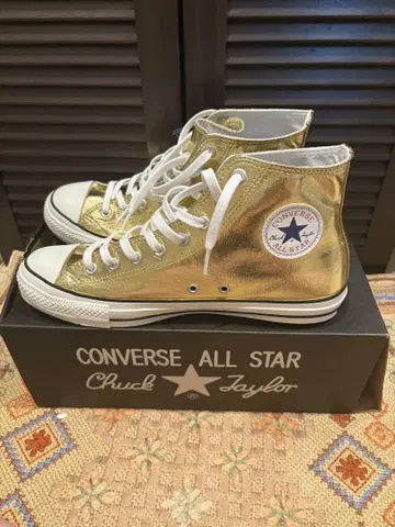 CONVERSE ALL STAR 100 골드 하이컷