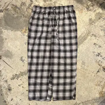 00's 파자마 팬츠 옴브레 체크 화이트 블랙