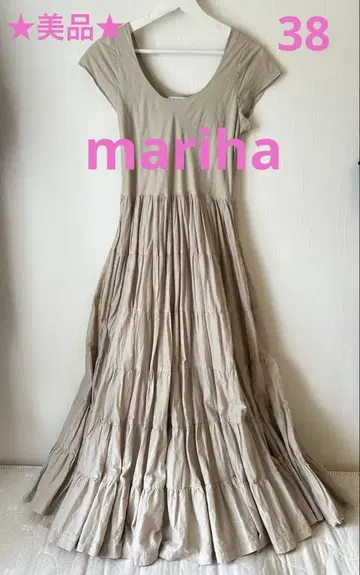 새상품급 MARIHA 초원의 무지개 드레스 숏 슬리브 티어드