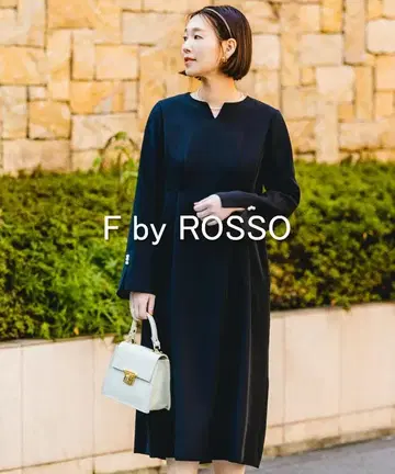 [컨디션 최상] F by ROSSO 소매 펄 사이드 턱 원피스