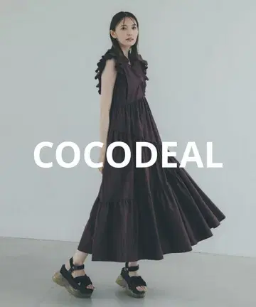 미사용 새상품 COCODEAL 프릴 아시메 디자인 원피스