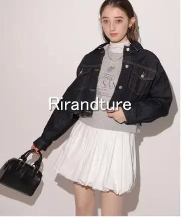 [미사용품] Rirandture 크롭 데님 자켓 인디고