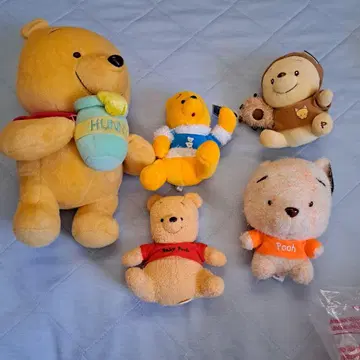 곰돌이 푸 봉제 인형 5체 세트