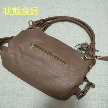 브라운 핸드백 합성피혁