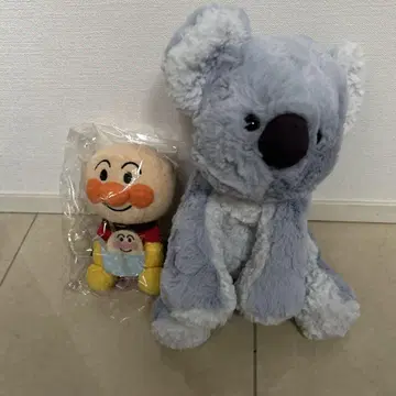 "새상품" 코알라와 호빵맨 봉제 인형 세트