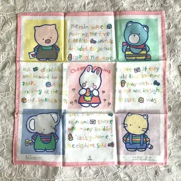 산리오 CHEERY CHUMS 치어리 참 손수건 1985년 80'