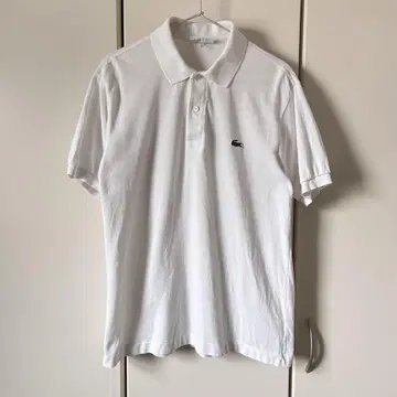 CHEMISE LACOSTE 4 피케 셔츠 화이트 반팔 카노코