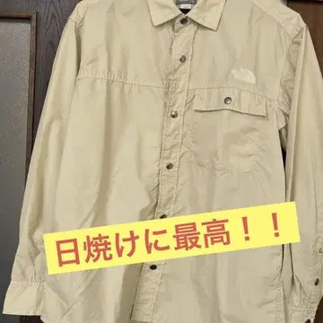THE NORTH FACE 베이지 버튼 셔츠 XS