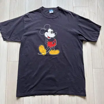 새상품급 Disney 디즈니 빈티지 80년대 미키 T셔츠 블랙